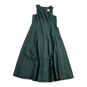 Club Monaco Paneled Midi Dress Dark Green Womens Size 12 NWT $269 MSRP